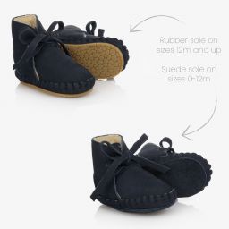 دونسجي-بوت جلد لون كحلي للأطفال | Childrensalon Outlet