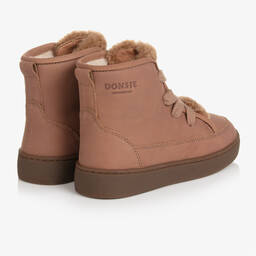 Donsje-Boys Brown Leather Lace-Up Boots | Childrensalon Outlet