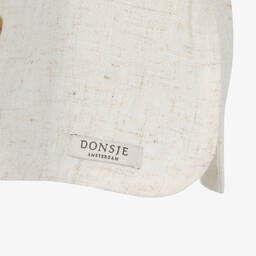 Donsje-Boys Ivory Viscose & Linen Shirt | Childrensalon Outlet