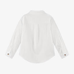 Donsje-Boys White Cotton Shirt | Childrensalon Outlet