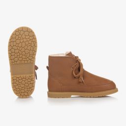 Donsje-Коричневые кожаные ботики | Childrensalon Outlet