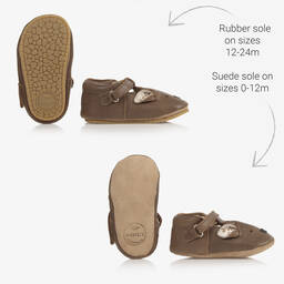 دونسجي-حذاء لمرحلة قبل المشي جلد لون بني للأطفال | Childrensalon Outlet
