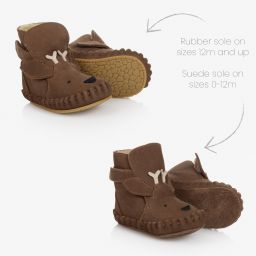 Donsje-Brown Leather Stag Boots | Childrensalon Outlet