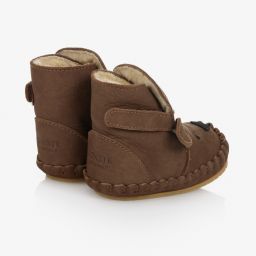 Donsje-Brown Leather Stag Boots | Childrensalon Outlet