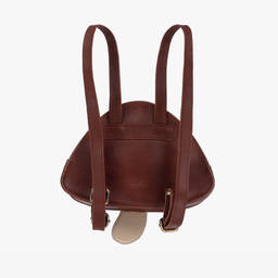 Donsje-Brown Leather Toadstool Backpack (17.5cm) | Childrensalon Outlet