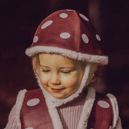 Donsje-Brown Leather Toadstool Hat | Childrensalon Outlet