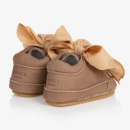 Donsje-Коричневые замшевые пинетки | Childrensalon Outlet