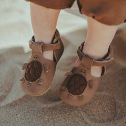 Donsje-Коричневые замшевые пинетки | Childrensalon Outlet