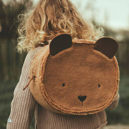 Donsje-Brown Teddy Fleece Backpack (27cm) | Childrensalon Outlet