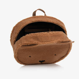 Donsje-Brown Teddy Fleece Backpack (27cm) | Childrensalon Outlet
