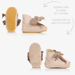 دونسجي-بوت جلد لون بيج للمولودات | Childrensalon Outlet