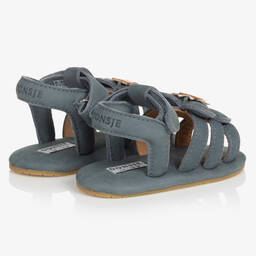 Donsje-Голубые замшевые сандалии на липучке | Childrensalon Outlet