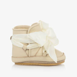 دونسجي-حذاء لمرحلة قبل المشي جلد لون عاجي | Childrensalon Outlet