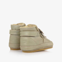 دونسجي-حذاء لمرحلة قبل المشي بفيونكة جلد لون ذهبي ميتاليك | Childrensalon Outlet