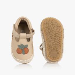 Donsje-Кремовые кожаные пинетки для девочек | Childrensalon Outlet