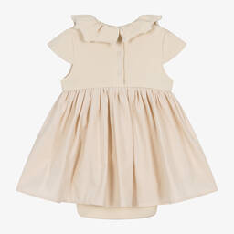 Donsje-Girls Ivory Organic Cotton Dress | Childrensalon Outlet