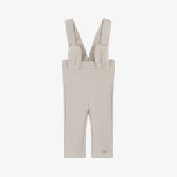 Donsje-Girls Ivory Rabbit Strap Leggings | Childrensalon Outlet