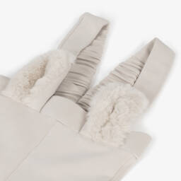 Donsje-Girls Ivory Rabbit Strap Leggings | Childrensalon Outlet