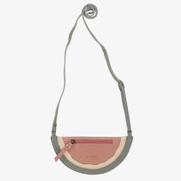 دونسجي-محفظة نقود جلد لون أخضر وزهري للبنات (18 سم) | Childrensalon Outlet