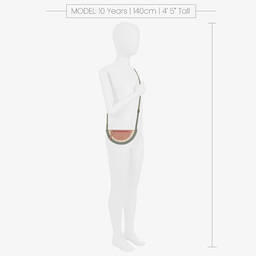 دونسجي-محفظة نقود جلد لون أخضر وزهري للبنات (18 سم) | Childrensalon Outlet