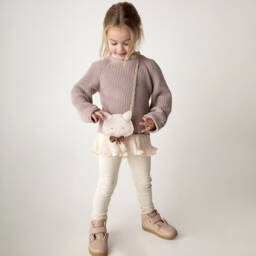 Donsje-Girls Lilac Knit Tunic Sweater | Childrensalon Outlet