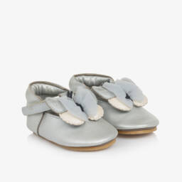 Donsje-Girls Metallic Leather Butterfly Booties | Childrensalon Outlet