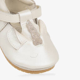Donsje-Girls Off-White Leather Unicorn Booties | Childrensalon Outlet