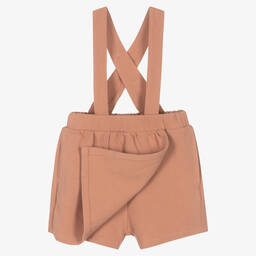 Donsje-Girls Pink Skort with Shoulder Straps | Childrensalon Outlet