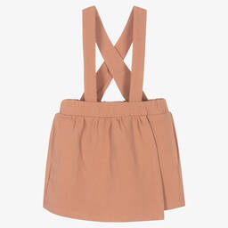 Donsje-Girls Pink Skort with Shoulder Straps | Childrensalon Outlet