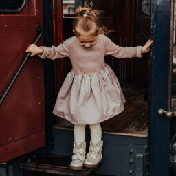 Donsje-Girls Purple Jersey Dress | Childrensalon Outlet