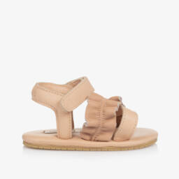 Donsje-Girls Rust Leather First Steps Sandals | Childrensalon Outlet