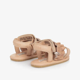 Donsje-Girls Rust Leather First Steps Sandals | Childrensalon Outlet