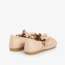 Donsje-Girls Soft Rose Leather Flats | Childrensalon Outlet