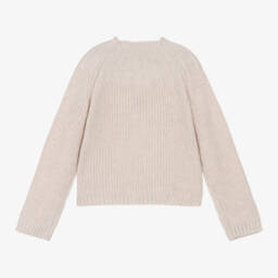 Donsje-Girls Soft Sand Knit Sweater | Childrensalon Outlet