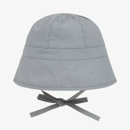 Donsje-Grey Cotton Baby Sun Hat | Childrensalon Outlet