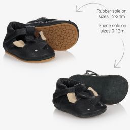Donsje-Grey Leather Baby Shoes | Childrensalon Outlet