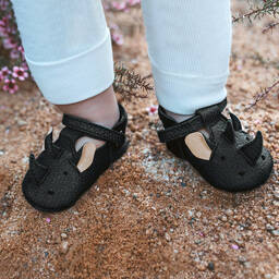 Donsje-Grey Leather Baby Shoes | Childrensalon Outlet