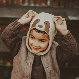 Donsje-Кремовая кожаная шапка | Childrensalon Outlet