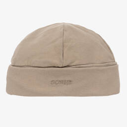 Donsje-Khaki Green Cotton Baby Hat | Childrensalon Outlet