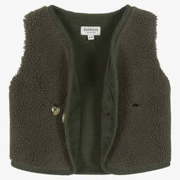 Donsje-Жилет из искусственной овчины цвета хаки | Childrensalon Outlet
