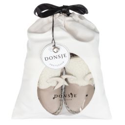 Donsje-Светло-серые кожаные сапожки в виде головы барашка | Childrensalon Outlet