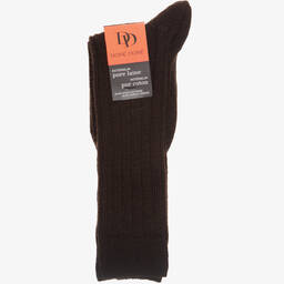 دوري دوري-جوارب طويلة قطن وصوف لون بنّي | Childrensalon Outlet