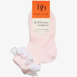 Dore Dore-Girls Luxury Pink Frilly Socks | Childrensalon Outlet