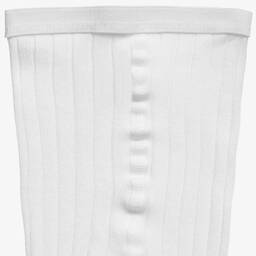 Dore Dore-Luxury White Cotton Ribbed Tights | Childrensalon Outlet
