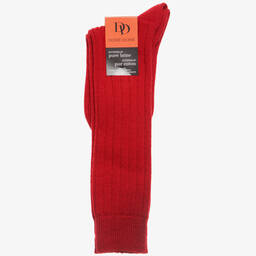 Dore Dore-Red Wool & Cotton Long Socks | Childrensalon Outlet