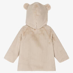 Dr. Kid-Бежевое плюшевое пальто для малышей | Childrensalon Outlet