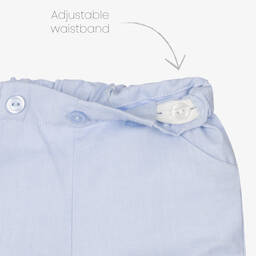 Dr. Kid-Голубые хлопковые шорты на бретелях | Childrensalon Outlet