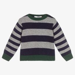 Dr. Kid-Baby Boys Blue & Grey Jumper | Childrensalon Outlet