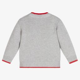Dr. Kid-Baby Boys Grey Cotton Sweater | Childrensalon Outlet