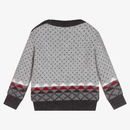 Dr. Kid-Baby Boys Grey Knit Jumper | Childrensalon Outlet